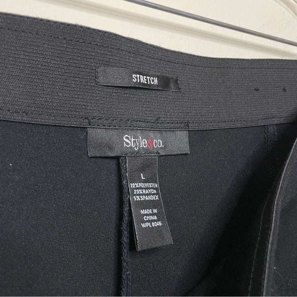 Style & Co Women’s Stretchy Black Pants Size Large - Picture 6 of 7